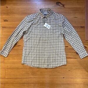 NWT Barbour green plaid tailored‎ fit long sleeve button up dress shirt SIZE XXL